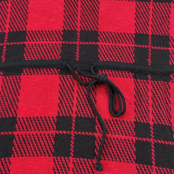 Motherhood Maternity Knit Shirt Women Size Extra Large XL Red Black Plaid - Picture 2 of 7